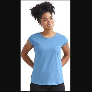 NWOT Fair Indigo Organic Pima Cotton Cap Sleeve Easy Tee